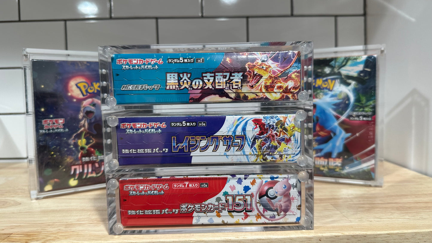 pokemon japanese booster box acrylic case for Pokmon (30 Packs) you can be sure your boxes will stay safe Pokemon Acrylic Japanese Booster Pack