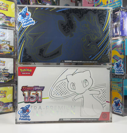 Acrylic Display Case for Pokemon 151 Ultra Premium/ Mega Charizard Collection Box UPC UV PROTECT