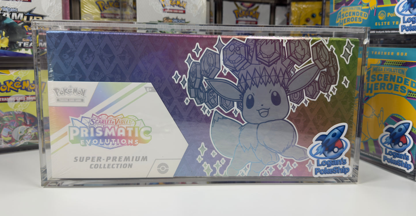 Acrylic Display Case Pokemon Prismatic Evolutions SPC Super Premium Collection