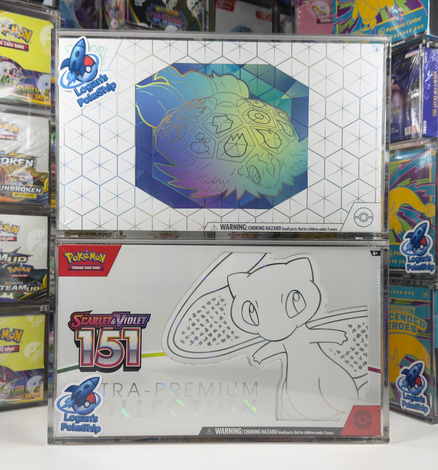 Acrylic Display Case for Pokemon 151 Ultra Premium/ Mega Charizard Collection Box UPC UV PROTECT