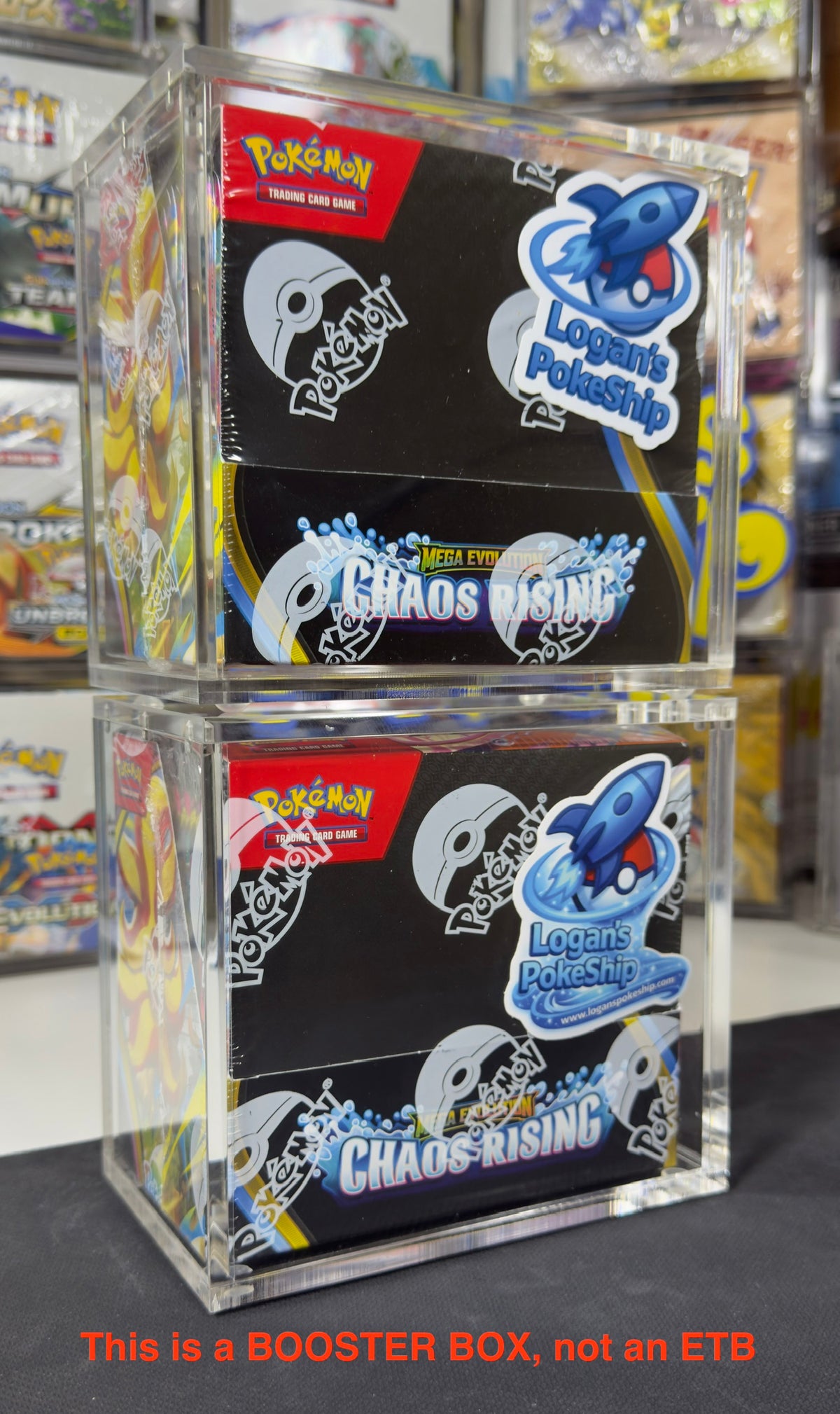 sealed booster box case pokemon Acrylic Protective Case! Durable And Magnetically Sealed! – LOGANS POKESHIP Fits Booster Boxes from Select Grade:8.5 Iron Leaves 19/167 Pokemon Pokémon trading cards