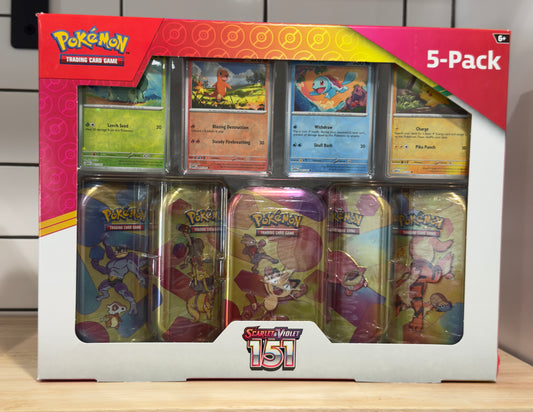 Costco Pokemon Scarlet & Violet 151 Mini Tin 5-pack (Meowth) - Miscellaneous Cards & Products (MCAP)